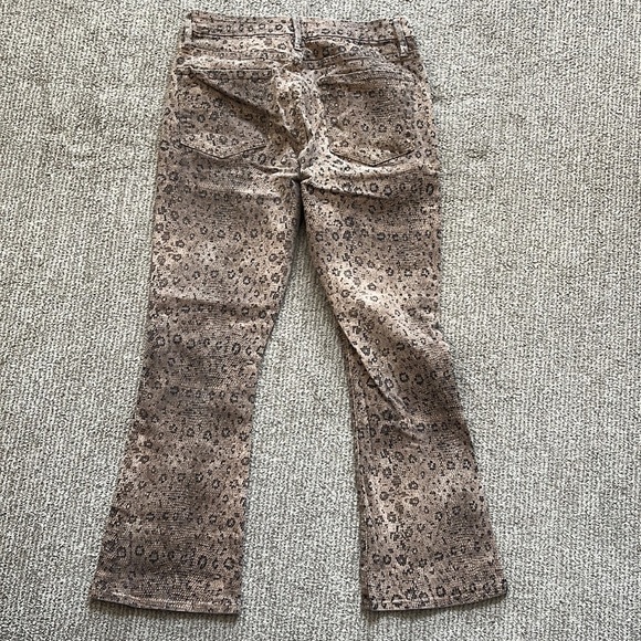 FRAME Le Crop Mini Boot Snake-print Mid-rise Bootcut Jeans Size 28 - Picture 7 of 9